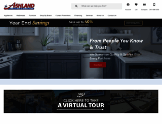 ashlandapplianceandmattress.com screenshot