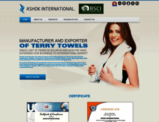 ashoktowels.com screenshot