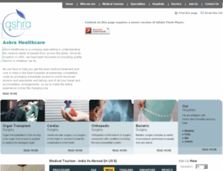 ashrahealthcare.com screenshot