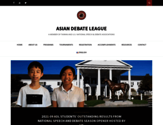 asiandebateleague.com screenshot