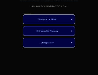 asiaonechiropractic.com screenshot