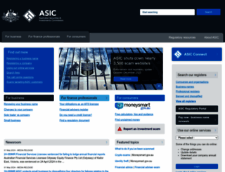 asic.gov.au screenshot