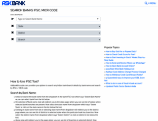 askbankifsccode.com screenshot