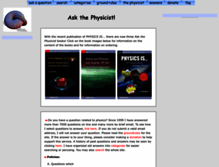 askthephysicist.com screenshot