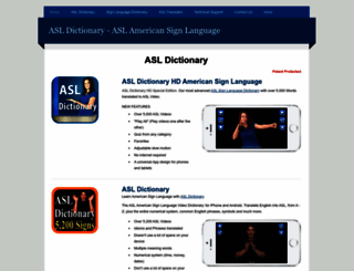 asl-dictionary.com screenshot