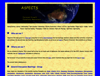 aspects.org.au screenshot