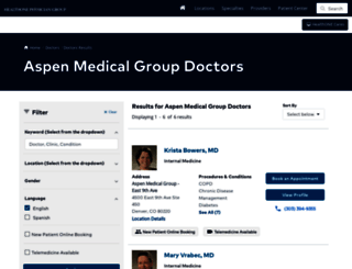 aspenmedgroup.org screenshot