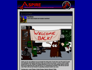 aspire.cosmic-ray.org screenshot