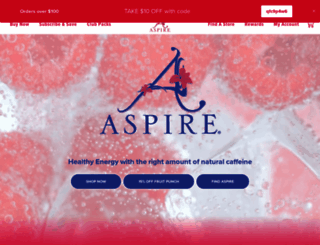aspiredrinks.com screenshot