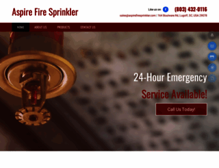 aspirefiresprinkler.com screenshot