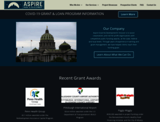 aspiregrants.com screenshot