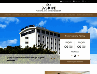 asrinparkhotel.com.tr screenshot