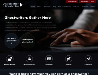 associationofghostwriters.org screenshot