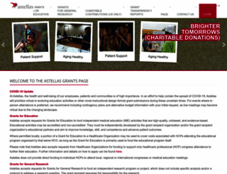 astellasgrants.com screenshot