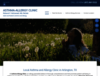 asthma-allergyclinic.com screenshot