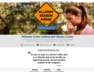asthmaandallergycenter.net screenshot