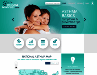 asthmaforecast.com screenshot