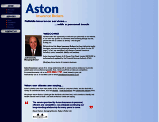 aston-insurance.com screenshot