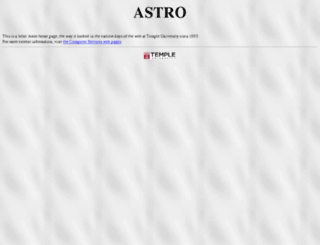 astro.temple.edu screenshot