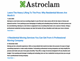 astroclam.com screenshot