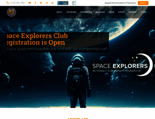 astronautscholarship.org screenshot