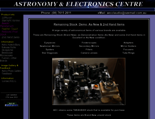 astronomy-electronics-centre.com.au screenshot