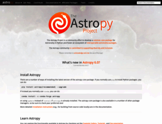 astropy.org screenshot