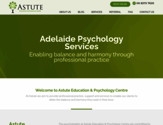 astutepsychology.com.au screenshot
