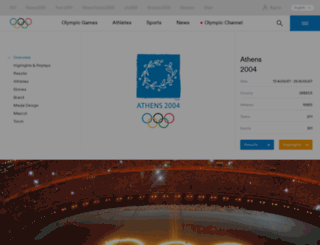 athens.olympic.org screenshot