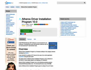 atheros-driver-installation-program.updatestar.com screenshot