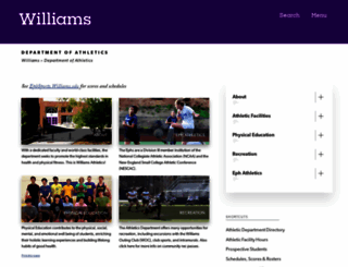 athletics.williams.edu screenshot