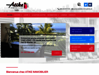 atike-immobilier.pf screenshot