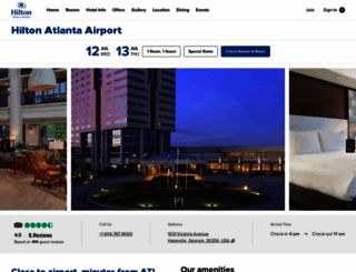 atlantaairport.hilton.com screenshot