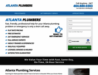 atlantaplumbers.com screenshot
