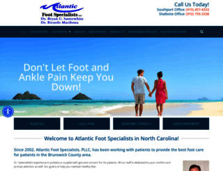 atlanticfootspecialists.com screenshot