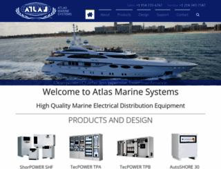 atlasmarinesystems.com screenshot