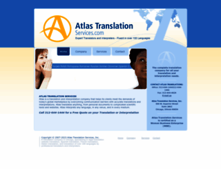 atlastranslationservices.com screenshot
