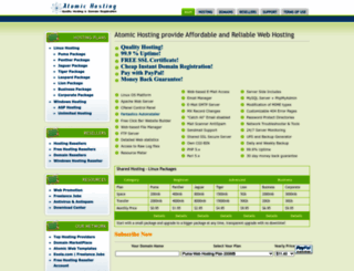 atomic-hosting.net screenshot