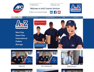 atoz-couriers.co.uk screenshot
