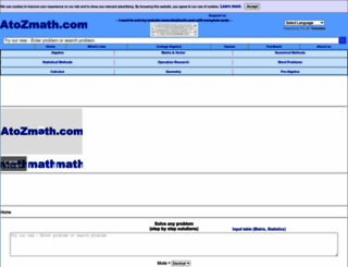 atozmath.com screenshot