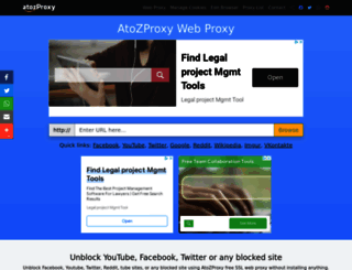 atozproxy.com screenshot