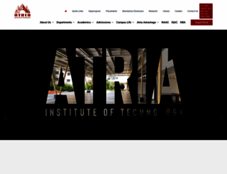 atria.edu screenshot