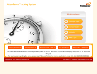 Access attendance.firstsource.com. Kronos Login