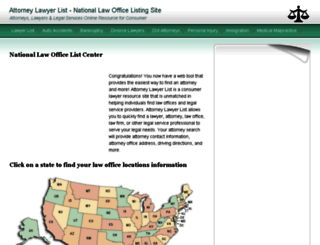 attorneylawyerlist.com screenshot