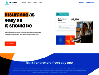 attuneinsurance.com screenshot