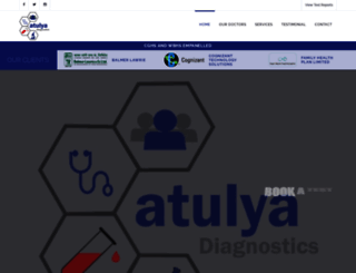 atulyadiagnostics.com screenshot