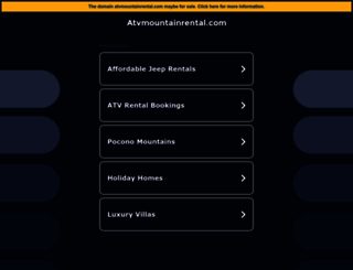 atvmountainrental.com screenshot