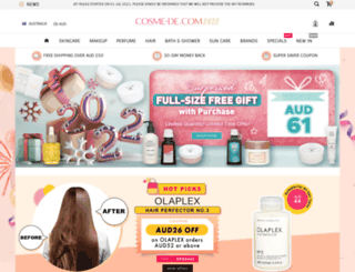 au.cosme-de.com screenshot