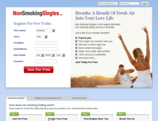 au.nonsmokingsingles.com screenshot