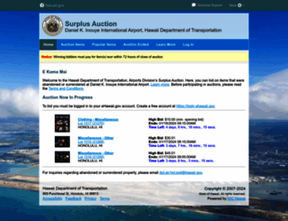 auction.ehawaii.gov screenshot